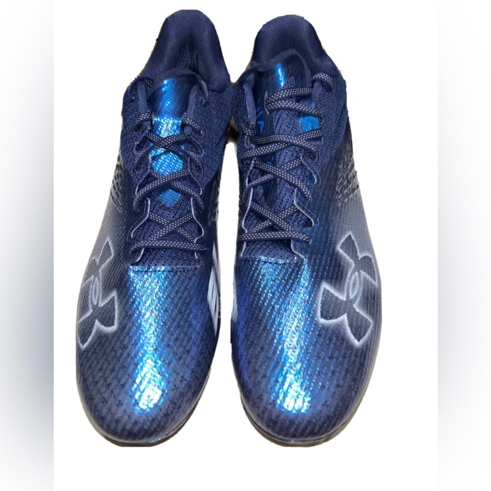 UNDER ARMOUR Blur Smoke MC Football Cleats MEN'S Sz 16 Midnight Navy 3024015-402